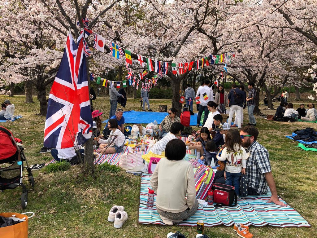 イギリス英語学校 UKPLUS Osaka お花見 2019